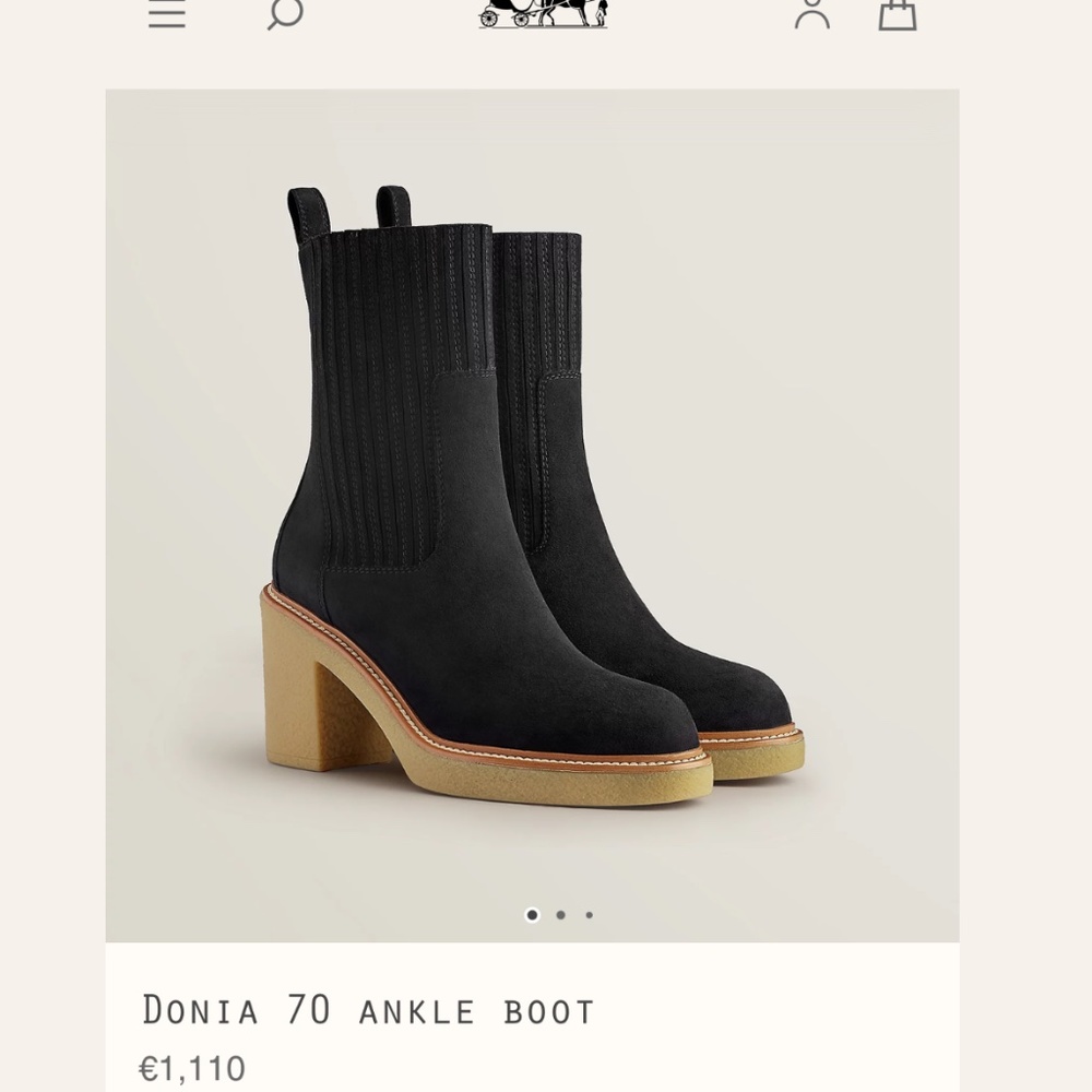 Authentic Hermes Donia 70 boots size 37.5 retail $1400!